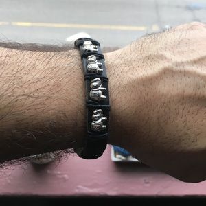 Bracelets handmade leatherbracelet with elephants